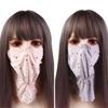 Sunscreen Veil Face Cover Flower Pattern Face Gini Mask Thin Ice Silk Mask  Outdoor