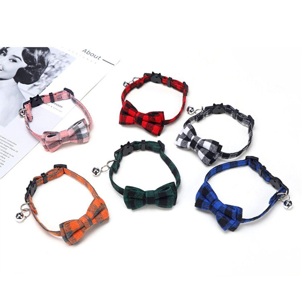 Товары для домашних животных с пряжкой-колокольчиком, ошейник для щенков и кошек, галстук-бабочка, ошейник для котят
