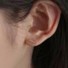 Less is more 4K gold cubic bar earring