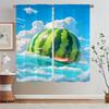 Watermelon Flavor of Summer Tulle In Kitchen Curtains for Living Room Blackout Short Window Curtains Home Bathroom Curtain Blind