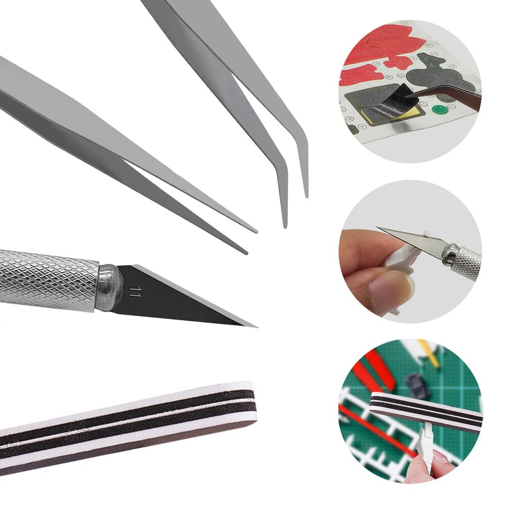 KAIHAOWIN 120мм Тонкогубцы Пластиковая Модель Набор Инструментов из 11 Предметов Прецизионные Кусачки Кусачки для Пластиковых Моделей DIY Ручная Работа Gunpla с Кейсом для Хранения