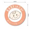 BABY IN CAR Car Magnet Sticker Round Design Promotes Safe Driving Child Baby Pet
