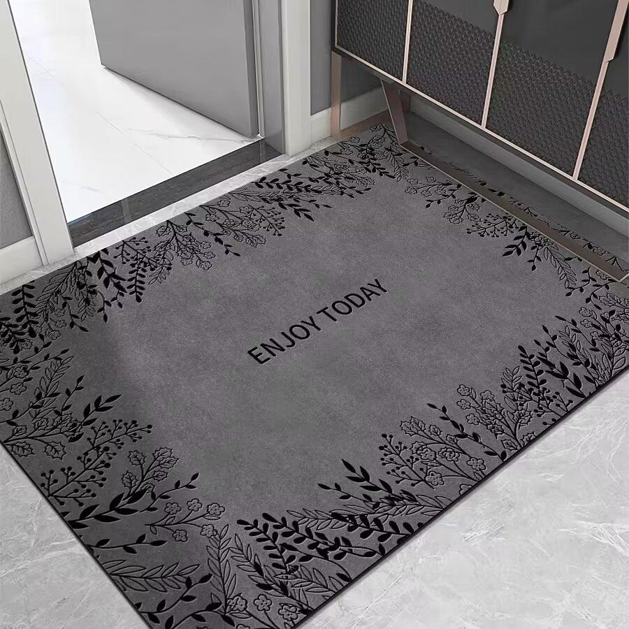 Простой напольный коврик оптом для ванной комнаты, впитывающий и устойчивый к грязи дверной коврик, противоскользящий, быстросохнущий коврик для ног