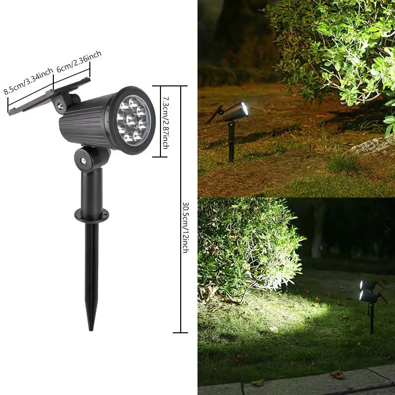 1/2/3/4Pcs Solar Powered 9LED Lamp Adjustable Solar Spotlight In-Ground IP65 Waterproof Landscape Wall Light Outdoor Lighting
