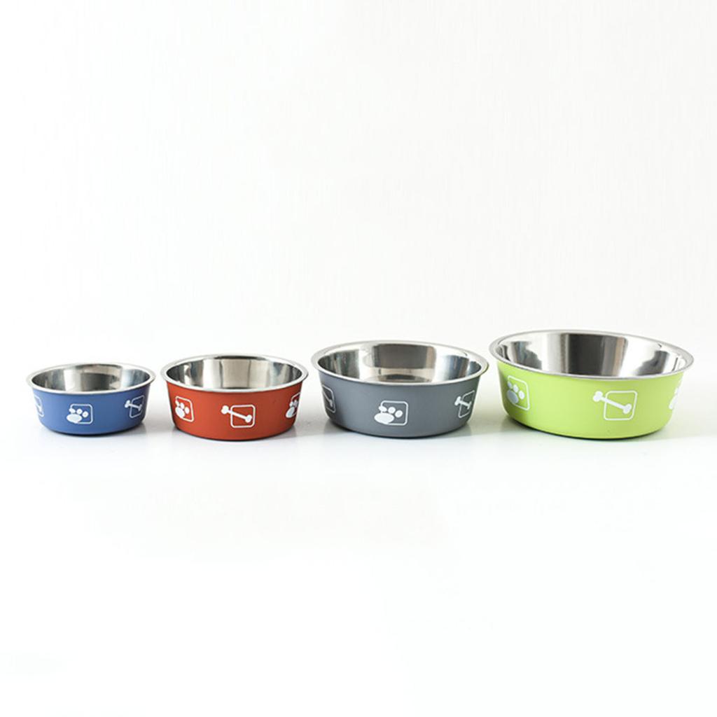 Pet Feeder Bowl Durable Non-slip Stainless Steel Thickened Dog Cat Food Bowl
