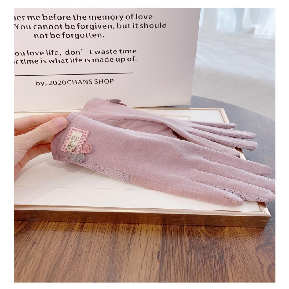 Cotton Breathable Cotton Gloves Thin Anti-Slip Gloves Fashion Sun Protection Gloves Driving