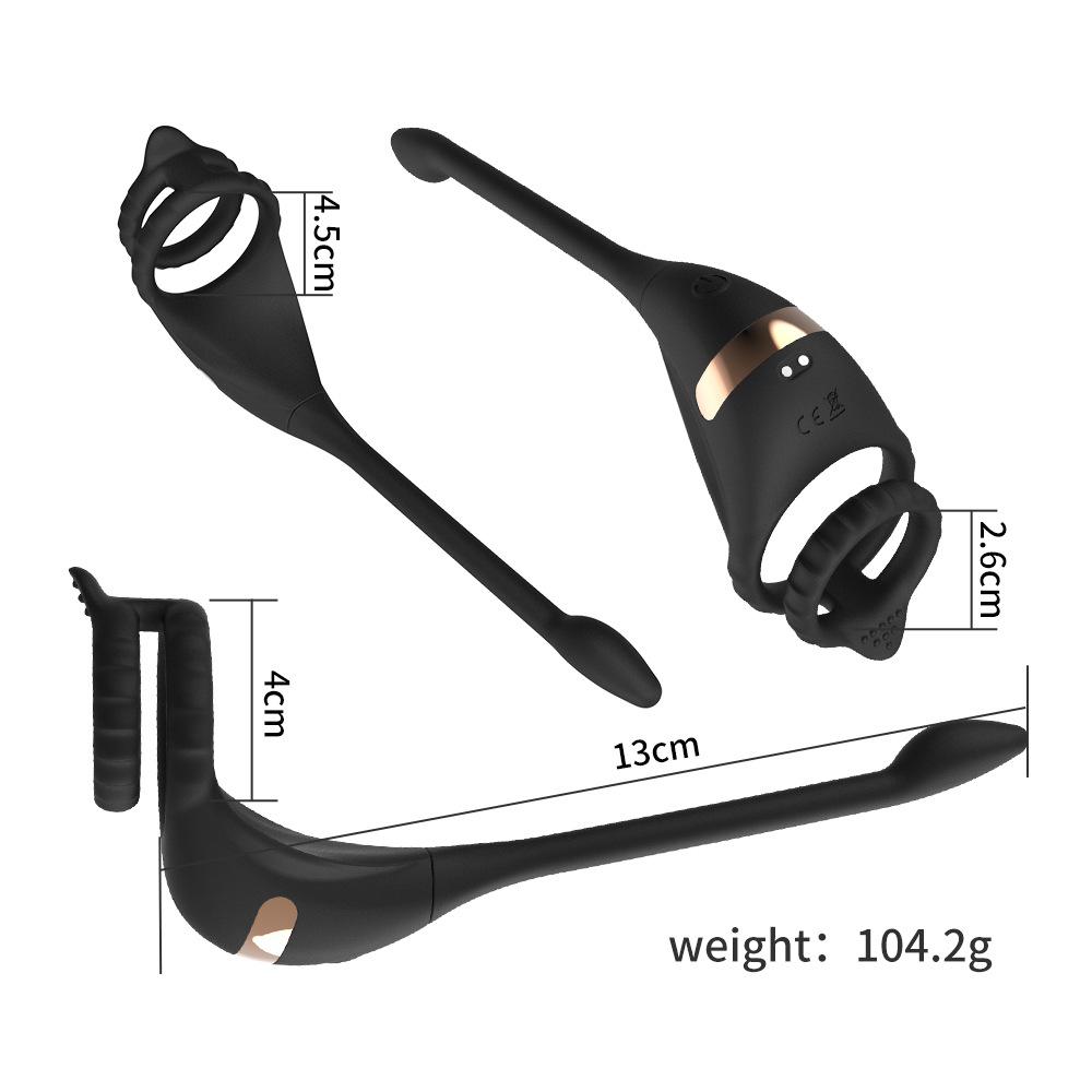 Стимулятор Taint Массаж яичек Анальный секс для взрослых Пары Секс-игрушки для мужчин Пульт дистанционного управления Анальная пробка Массажер простаты Кольцо пениса Вибратор Мужской секс-игрушка