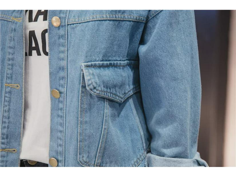 2022 Весна/Осень Женская свободная куртка больших размеров из корейского денима BF