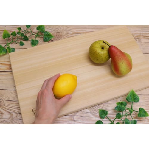 Ichihara Woodworks Wooden Cutting Board, "Kufujin" Wide Size, 45 x 26 x 3 cm