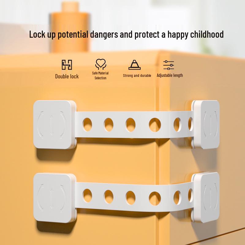 Детский замок безопасности для ящиков и шкафов - Защита рук от защемления для раздвижных дверей и холодильников.