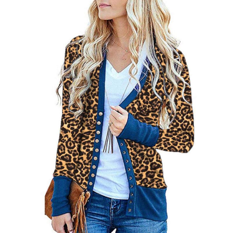 Women's Long Sleeve Ribbed Neckline Open Front Stripe Snap Button Down Knit Cardigans Sweater Coats