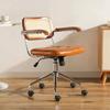 New  Rattan Computer Chair Retro Swivel Chair Comfortable Desk Breathable Armrest Rattan Chair Office Furniture