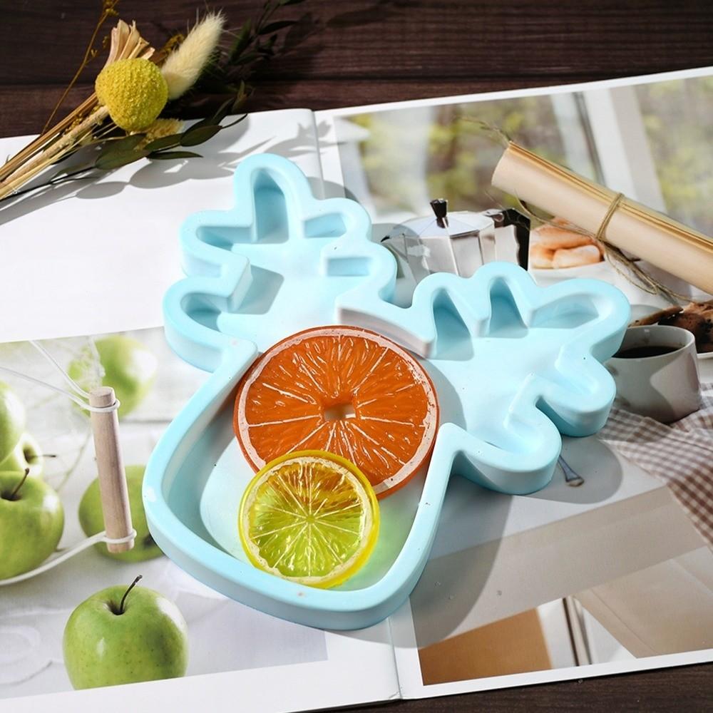 Multi-purpose Xmas Plate Ornament Mold Silicone Epoxy Resin Plaster Wax Mold Beginner Friendly