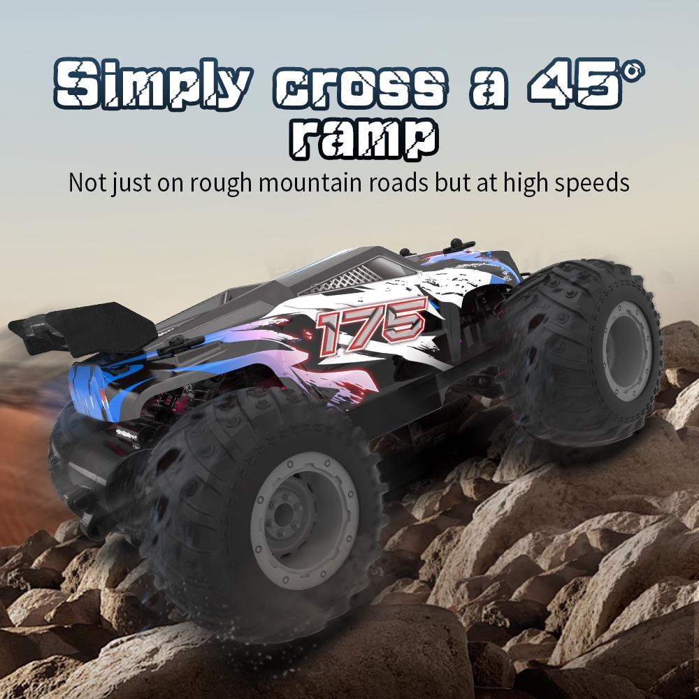 Non-Toxic Jjrc Q175 Rc Car Cool Lights 1:18 Big Wheel 2.4G 2Wd Rc Truck All Terrain Off Road 20Km/H High Speed Rc Racing Car Toy For Adult