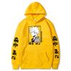 Japanese Anime Kaminari Denki Hoodie Loose Fitting Hoodie Thick Wool Letter Graphic Printing Sweatshirts Fleece Hoodies