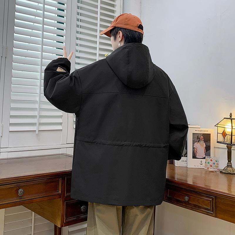 Куртка Tooling для мужчин, весна и осень, новый свободный модный топ с капюшоном, пальто Fat Fat Guy большого размера