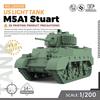 SSMODEL 1/200 Набор военной модели США M5A1 Стюарт Легкий танк