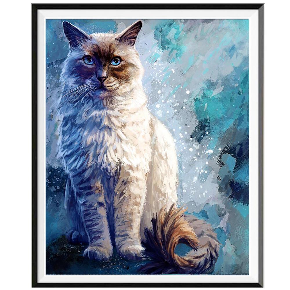 Animal 5D Diamond Painting Full Diamond Wolf Owl Tiger Round Diamond Mosaic Pattern Home Decoration Diy Handmade