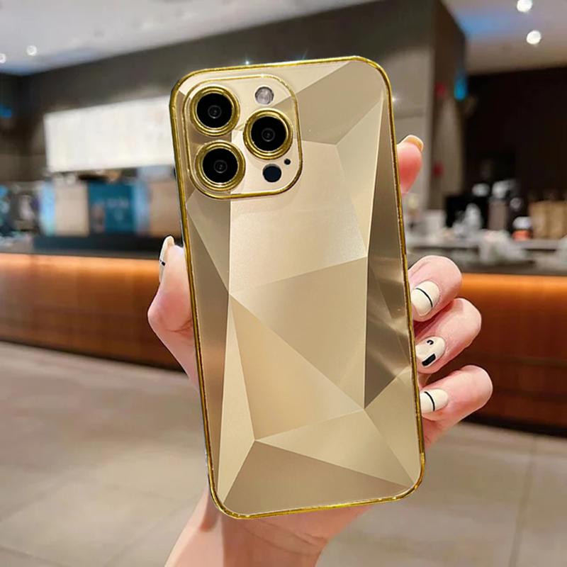 Зеркальный чехол с блестящими кристаллами и бриллиантами для Samsung Galaxy A54 A34 A24 A14 A23 A53 A73 S22 S23 S24 Ultra Plus iPhone 15 14 13 12 11 Pro Max Жесткий чехол для ПК