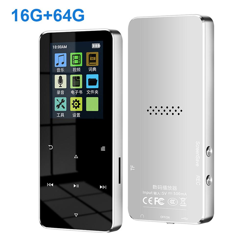 1,8-дюймовый MP3 MP4 музыкальный плеер HiFi Bluetooth 5.0 студенческий Walkman с FM-будильником Электронная книга Спорт Бег Ходьба Музыка Play