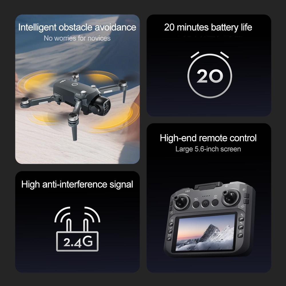 NEW V988 Drone 8K HD Dual Camera 4K Professional Remote Control with Screen 5G WIFI Brushless Motor Foldable Quadcopter GPS