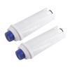 HEIYE Replacement Water Filter Cartridges for DeLonghi DLS-C002 Automatic Coffee Machine, 2 PCS, Compatible with Activated Carbon Fabric Softeners