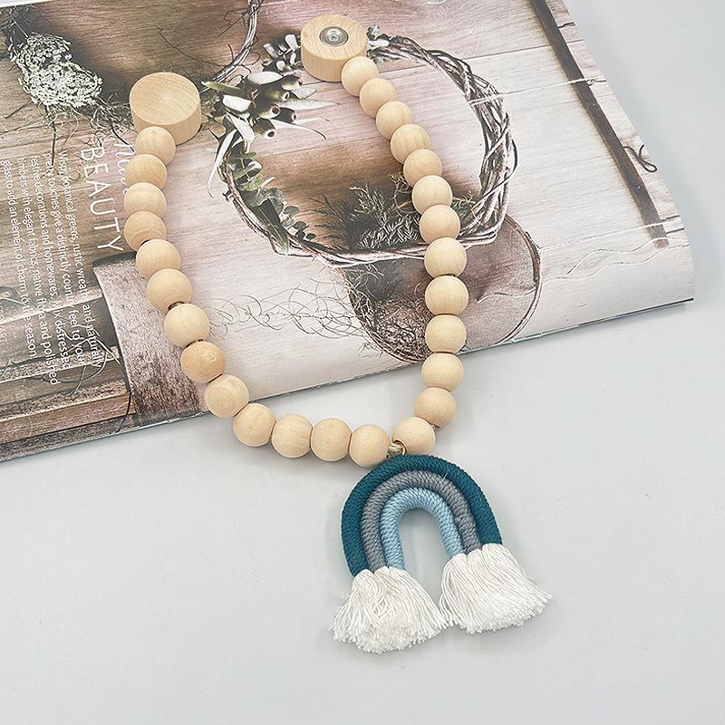 Модная мультяшная радужная струя, занавеска из розового дерева, магнитная пряжка, домашняя занавеска, магнитный ремешок для подвязывания, веревка для подвязывания