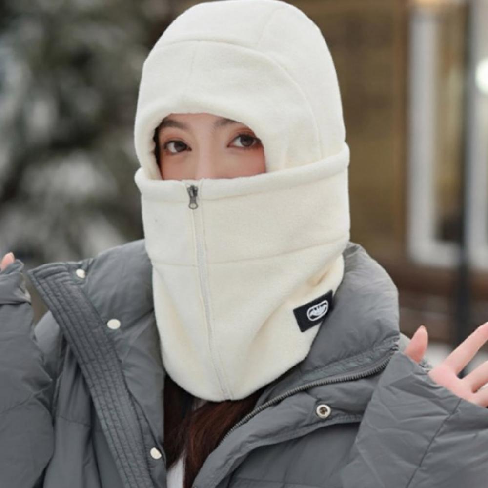 New Arrivals Open Run Ski Resort Zipper Knit Scarf Neck Warmer Fleece Earmuff