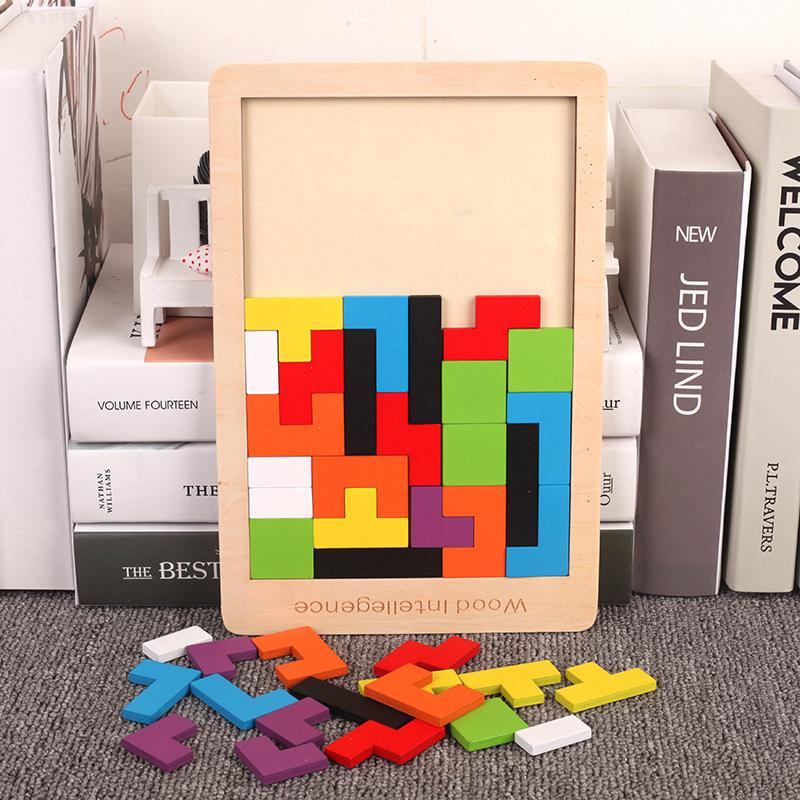 Wooden Square Variables Square Intelligence Product Wooden Jigsaw Puzzle Game Children's Educational Toys