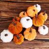 Artificial Pumpkin Flannel Velvet Plush Pumpkin Model Halloween Ornament Simulated Pumpkin Thanksgiving Halloween Home Decor