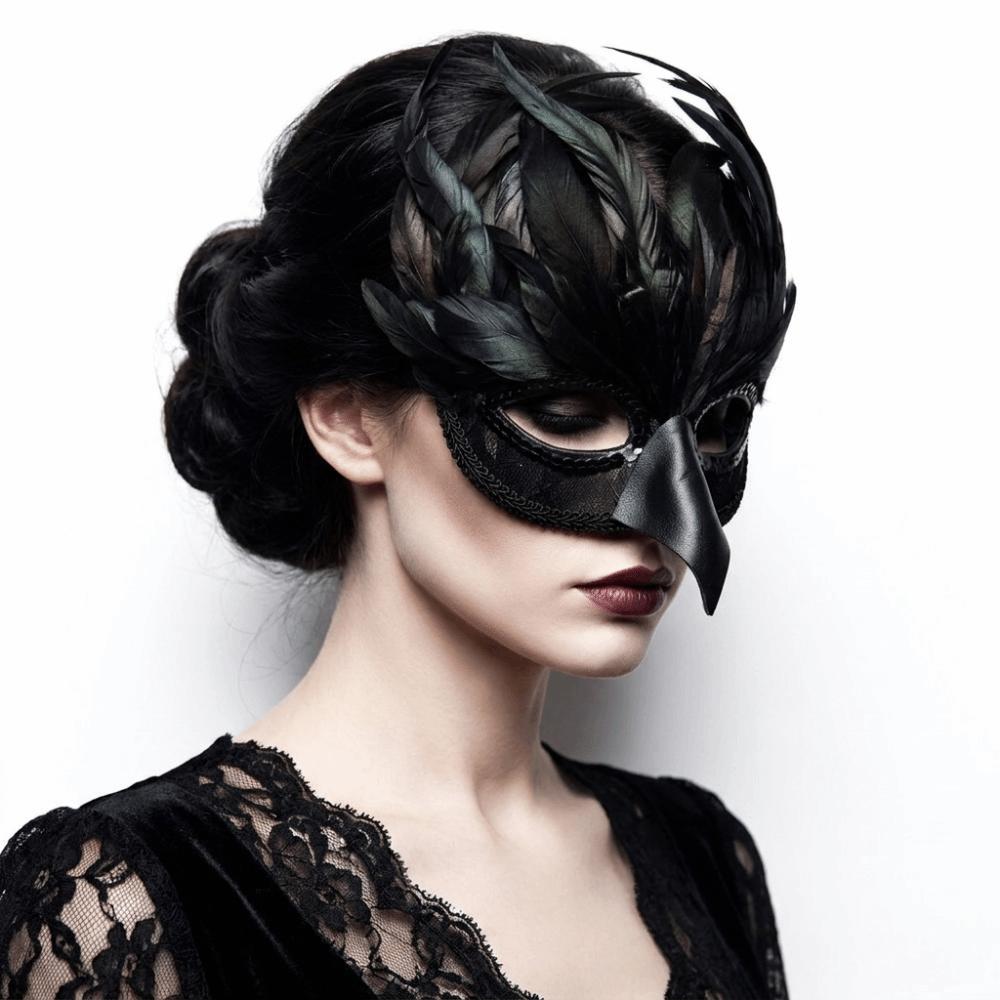 Bird Mouth Half Face Mask Gothic Style Masquerade Mask Makeup Accessory Crow Mask Carnival Event