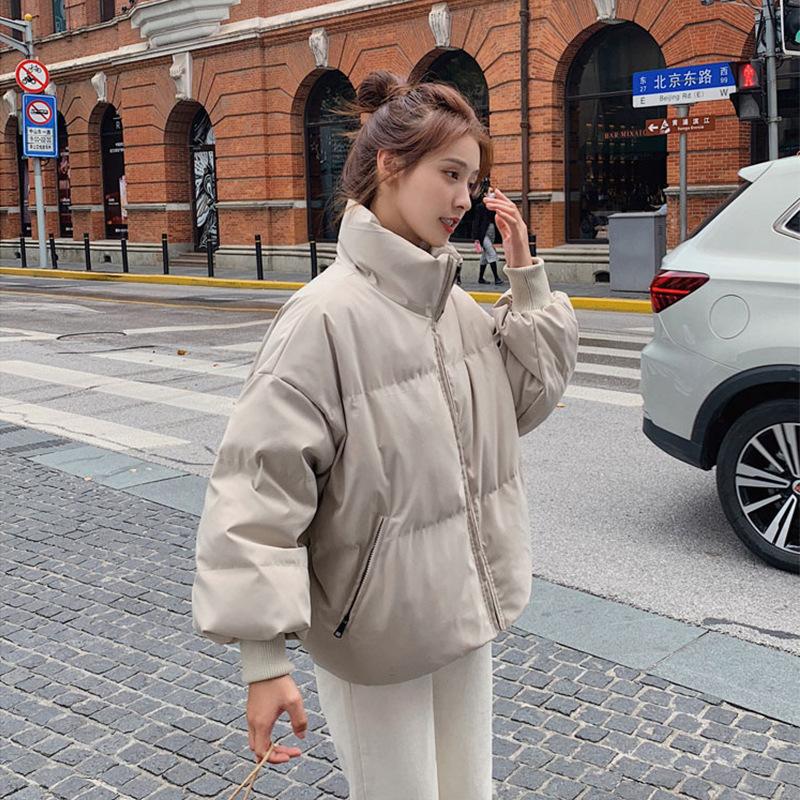 Зимняя хлопковая одежда Женская короткая короткая короткая мужская новая пуховая хлопковая студенческая куртка с воротником-стойкой Хлебная куртка