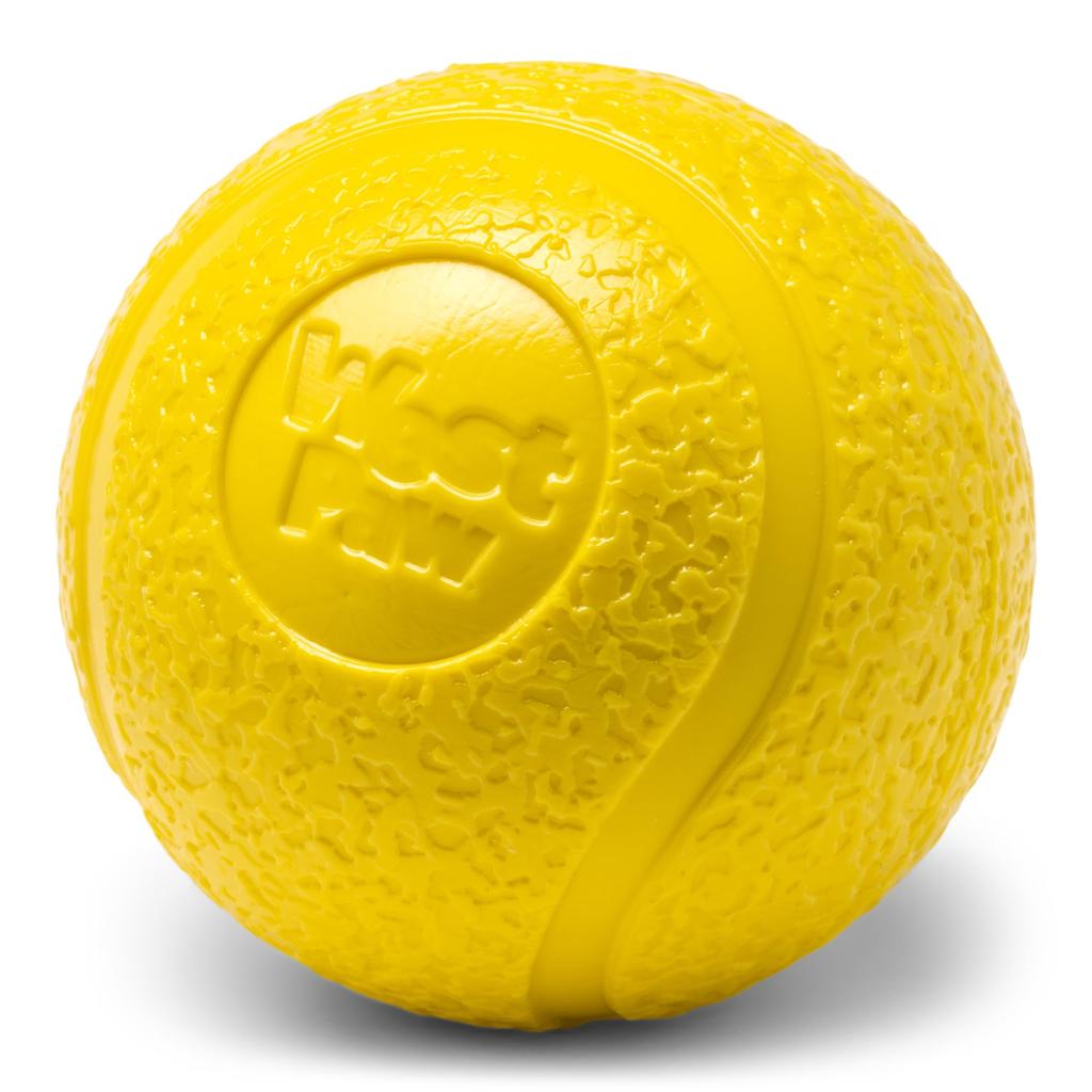 West Paw Dog Toy Ball Zogoflex Echo Bounder Dandelion Pink Yellow/Hot