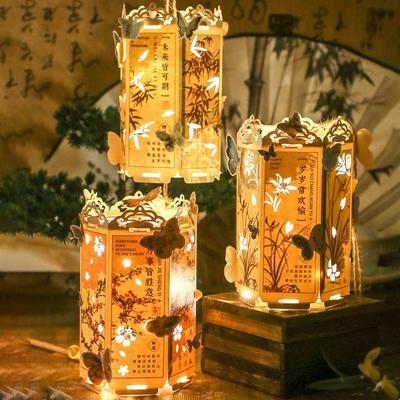 Классический ретро китайский стиль каллиграфия фонарь традиционные DIY фестивальные фонари светящиеся переносные фонари фестиваль фонарей