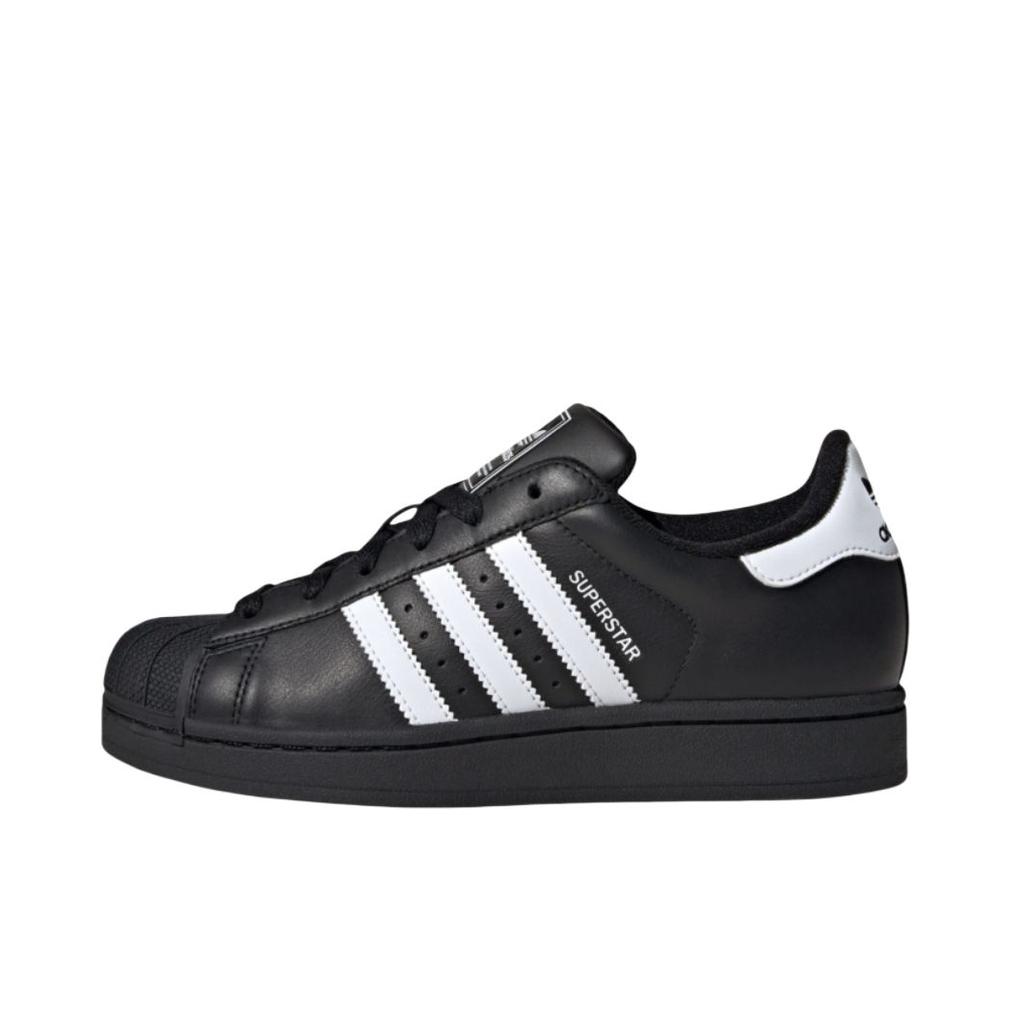 Adidas Originals Superstar 2 Cushioning Impact Resistance Low top Skateboard Shoes Unisex Black White JI0079(Team719-SBOX)