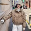 Short Down Cotton Clothes Women's Winter Stand-up Collar Design Sense Loose Thickened Bread Clothes Jacket
