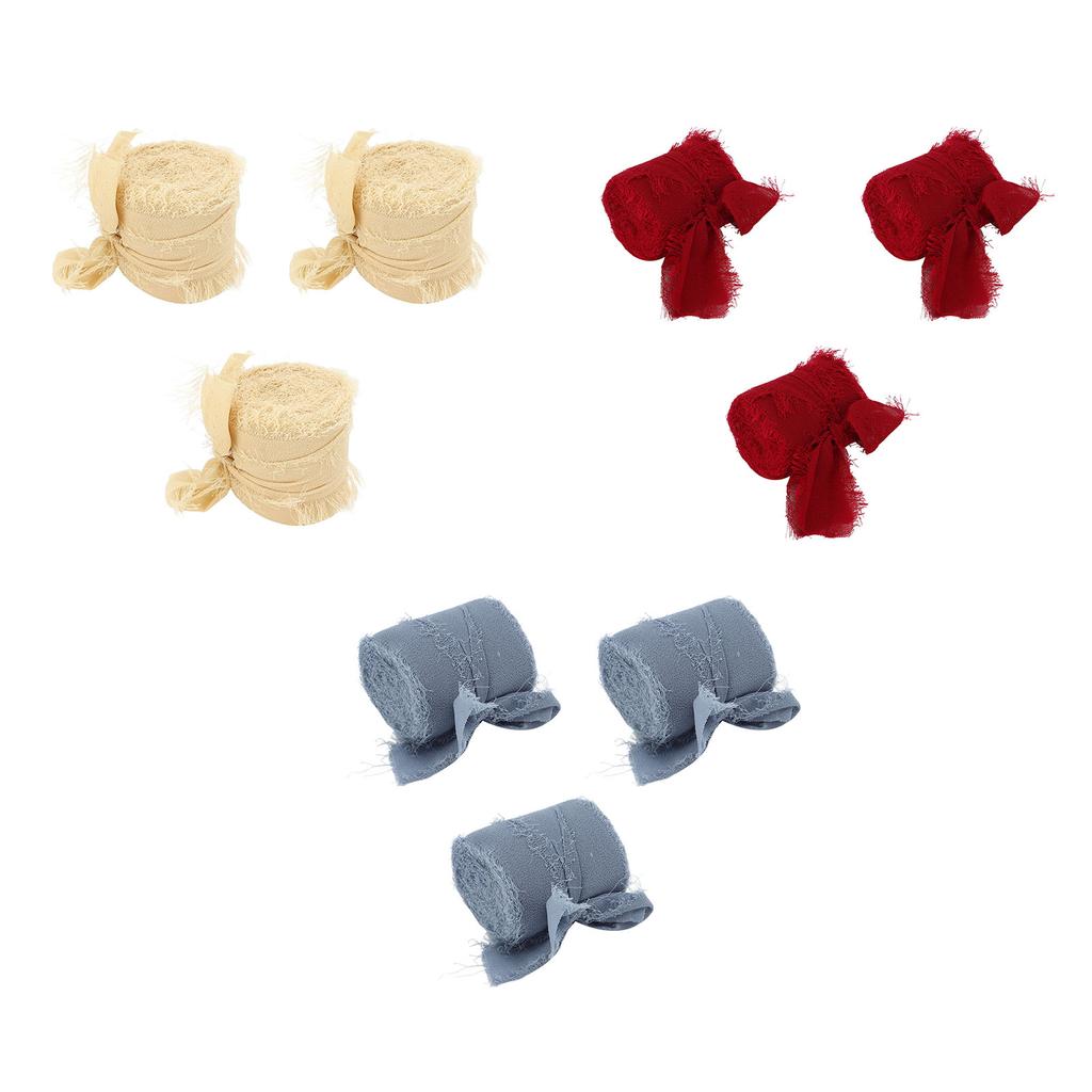 Лента из шифона с бахромой, чистого цвета, лента для букета ручной работы, ручная окраска, переносная шифоновая лента 