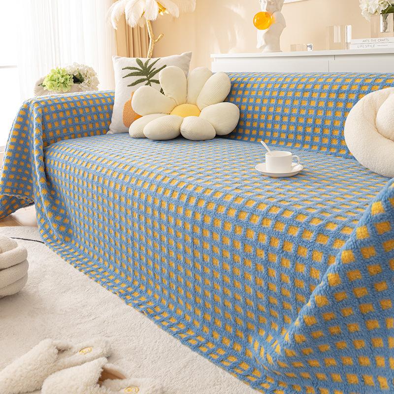 Anti-Scratching Sofa Cover Cloth Sofa Towel Winter Plush Sofa Cover All-Inclusive Universal Sofa Cover Full Covered