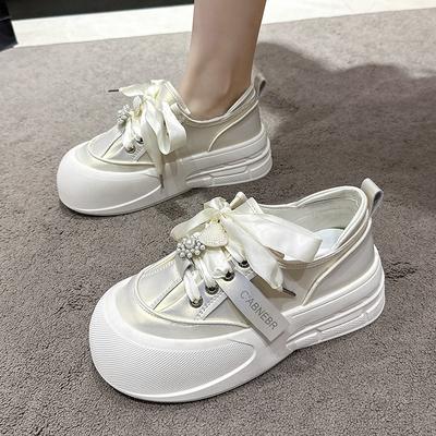 Мода на открытом воздухе Мода 2024 Высококачественная обувь для женщин Нескользящая новая однотонная осенняя женская вулканизированная обувь Zapatillas Mujer