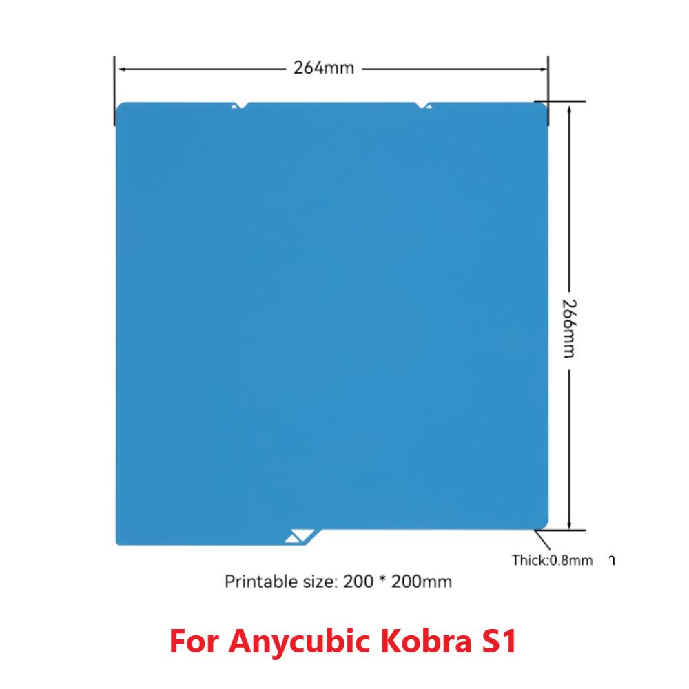 Cool Plate For Bambu lab A1/X1/P1P Build Plate For Anycubic Kobra S1/3 Double-Sided Plate Spring Heated Bed For Flashforge AD5X