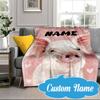 Custom Name Pig Bubbles Blanket bed sofa Blanket Flannel Blanket for Camping, Hiking, Picnic Essentials,gift for Fan family