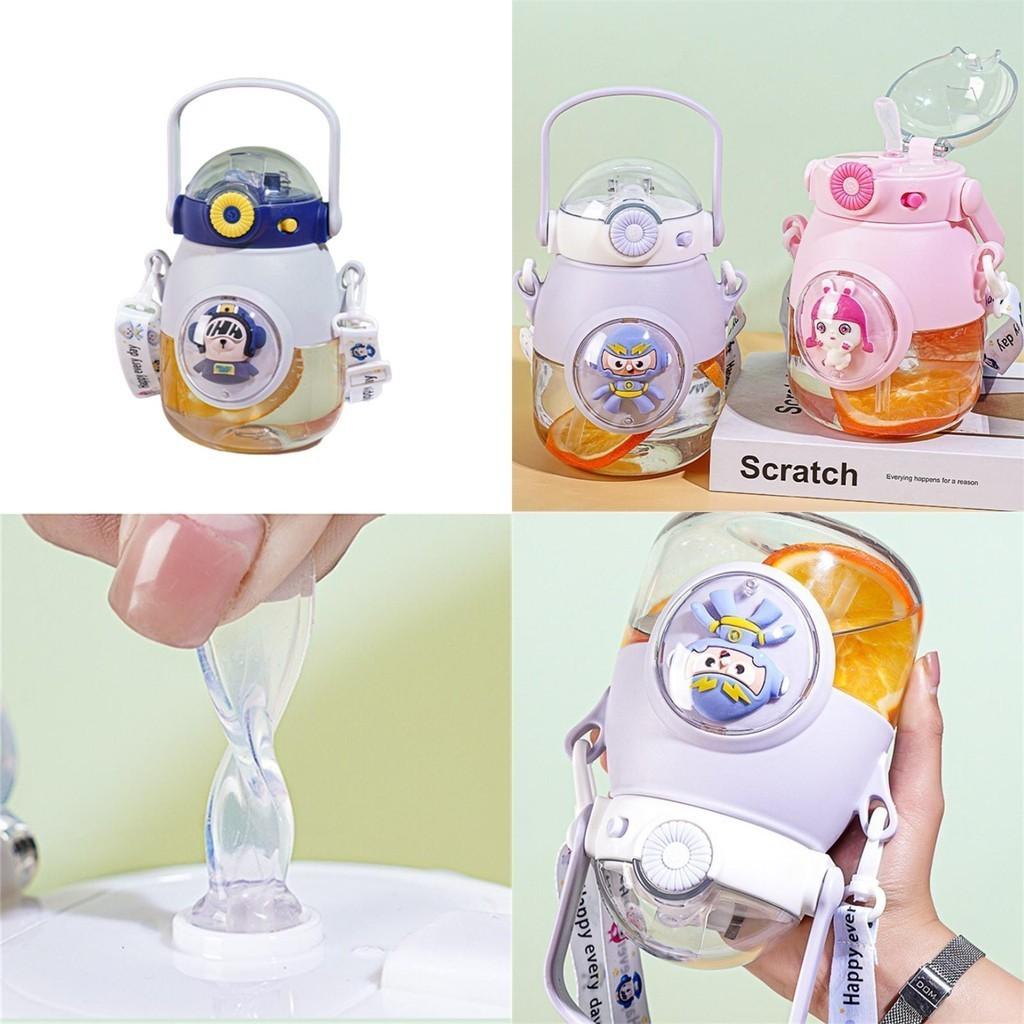 Large Capacity Children's Water Bottle With Straw Ideal For School And Outdoor Use