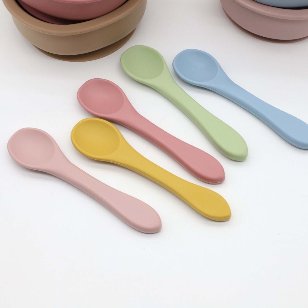 Waterproof Silicone Suction Bowls Flexible Feeding Bowl Set Feeding Tableware Learning To Eat