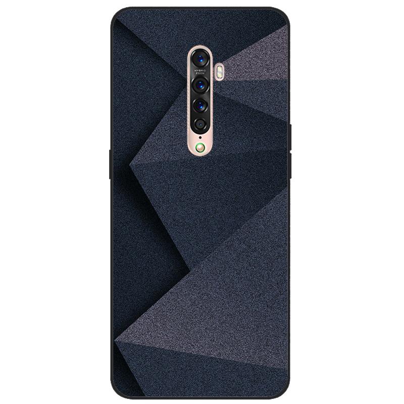 Чехол для OPPO Reno 2 Мягкий ТПУ Силикон Мультяшная Задняя Крышка Чехлы для Телефона ТПУ Черный Бампер для Корпуса PCKM70, PCKT00, PCKM00, CPH1907