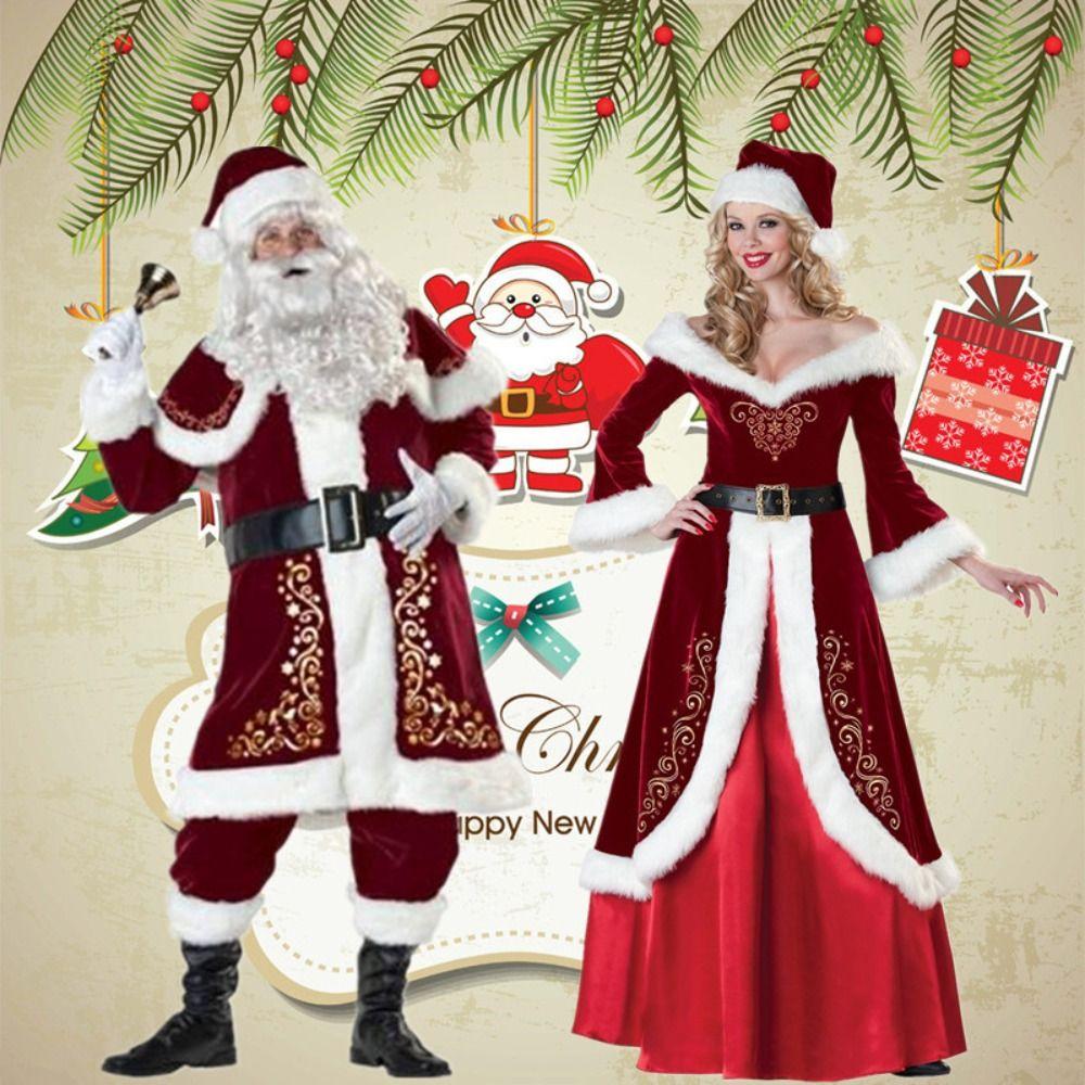 Hat Christmas Cosplay Cloth Dress Women Evening Dress Party Performance