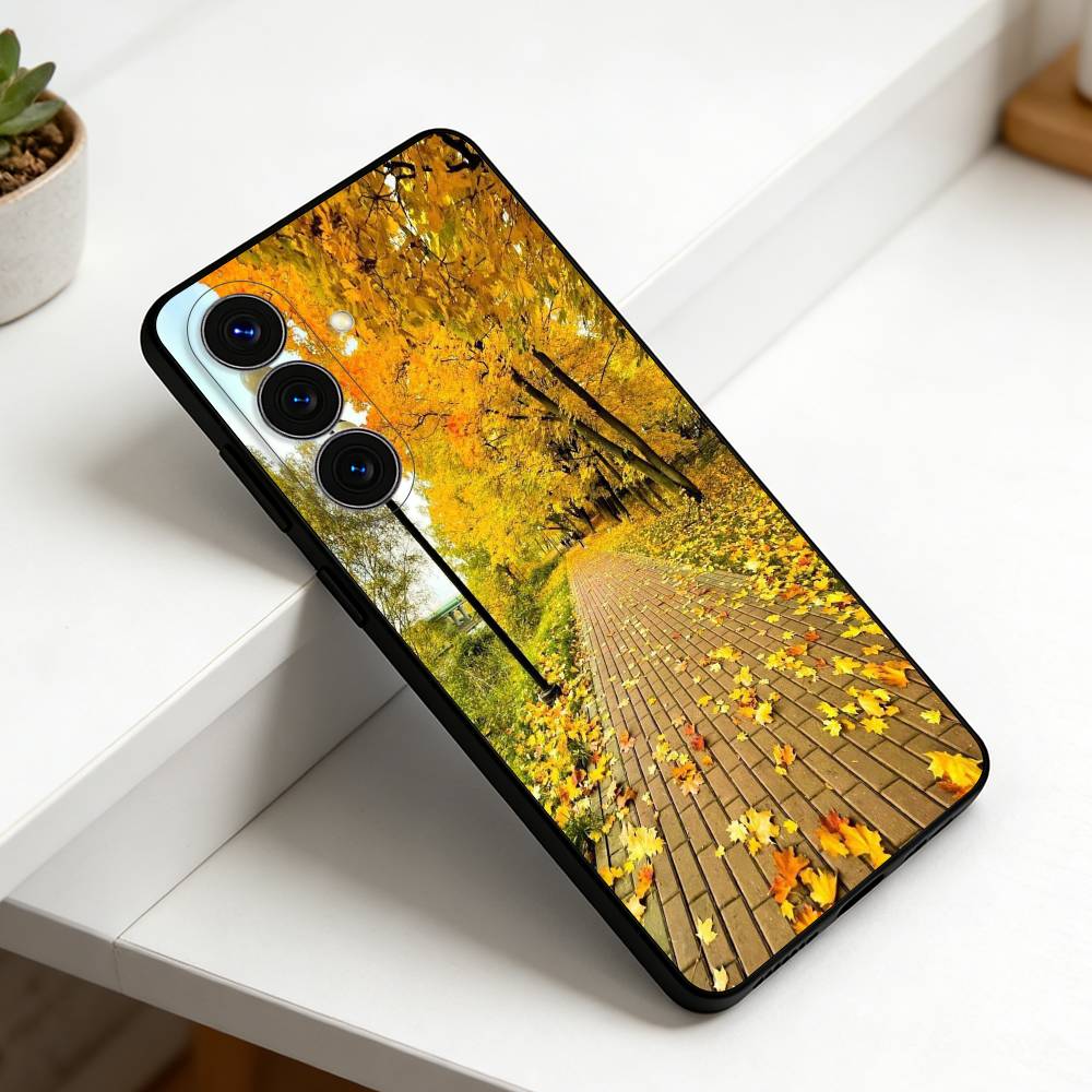 Осенние цвета Для Samsung S25,S24,S21,S22,S23,S30,Ultra,S20,Plus,Fe,Lite,Note,10,9,5G Черный Чехол