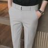 Men's Slim-Fit 9-Point Stretch Trousers - Korean-Style Fall Essentials
