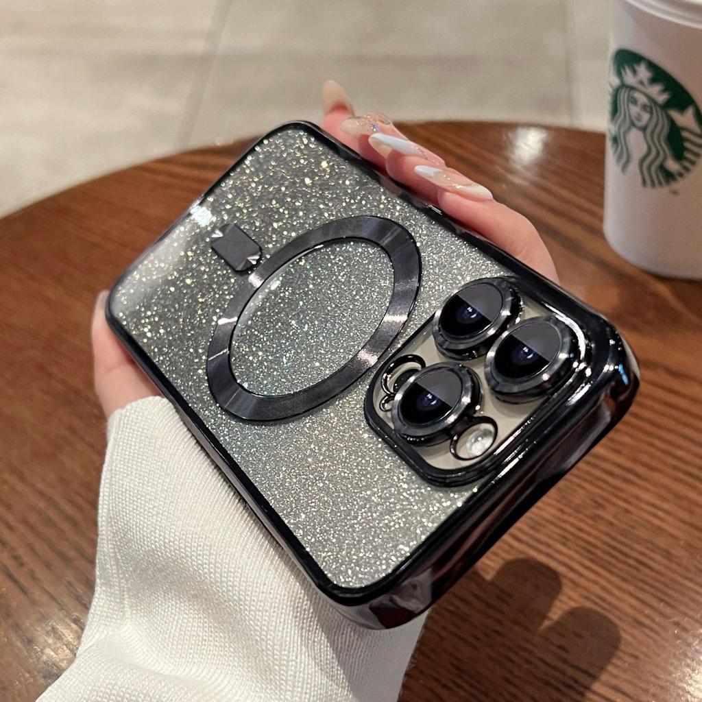 Роскошное гальваническое магнитное силиконовое чехол для Magsafe для iPhone 15 14 13 12 11 Pro Max Чехлы для телефонов Прозрачный Беспроводная зарядка Мягкая крышка