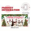 1 piece, Christmas large garage door banner, Christmas dog Christmas tree pattern