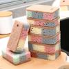 1/5 шт. губка для мытья посуды, древесная целлюлоза, хлопок, цветная волшебная губка для чистки, щетки для удаления ржавчины, кухонный инструмент для мытья